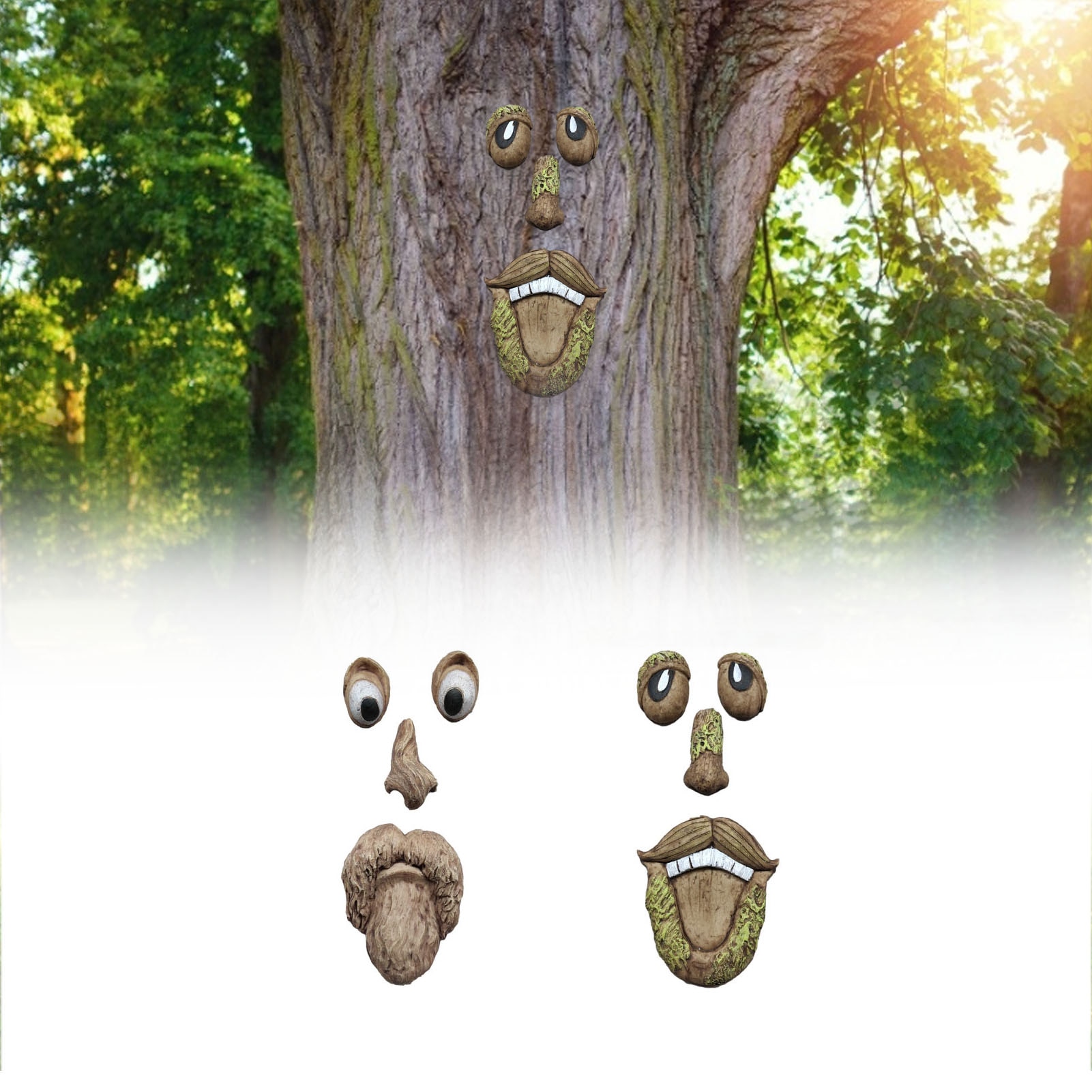 Old Man Tree Face Tree Trunk Decoration
