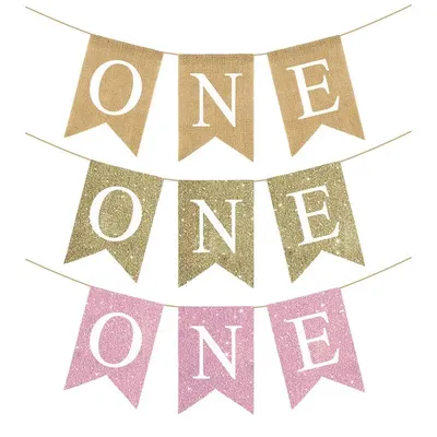 One Birthday Banner Baby Party Decoration One Birthday Banner Baby Party Decoration