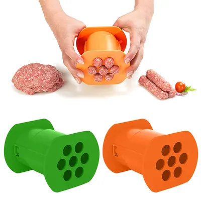 One Press Cevapcici Maker Kitchen Hot Dog Burger Meat Sausage Handmade Gadget Tool