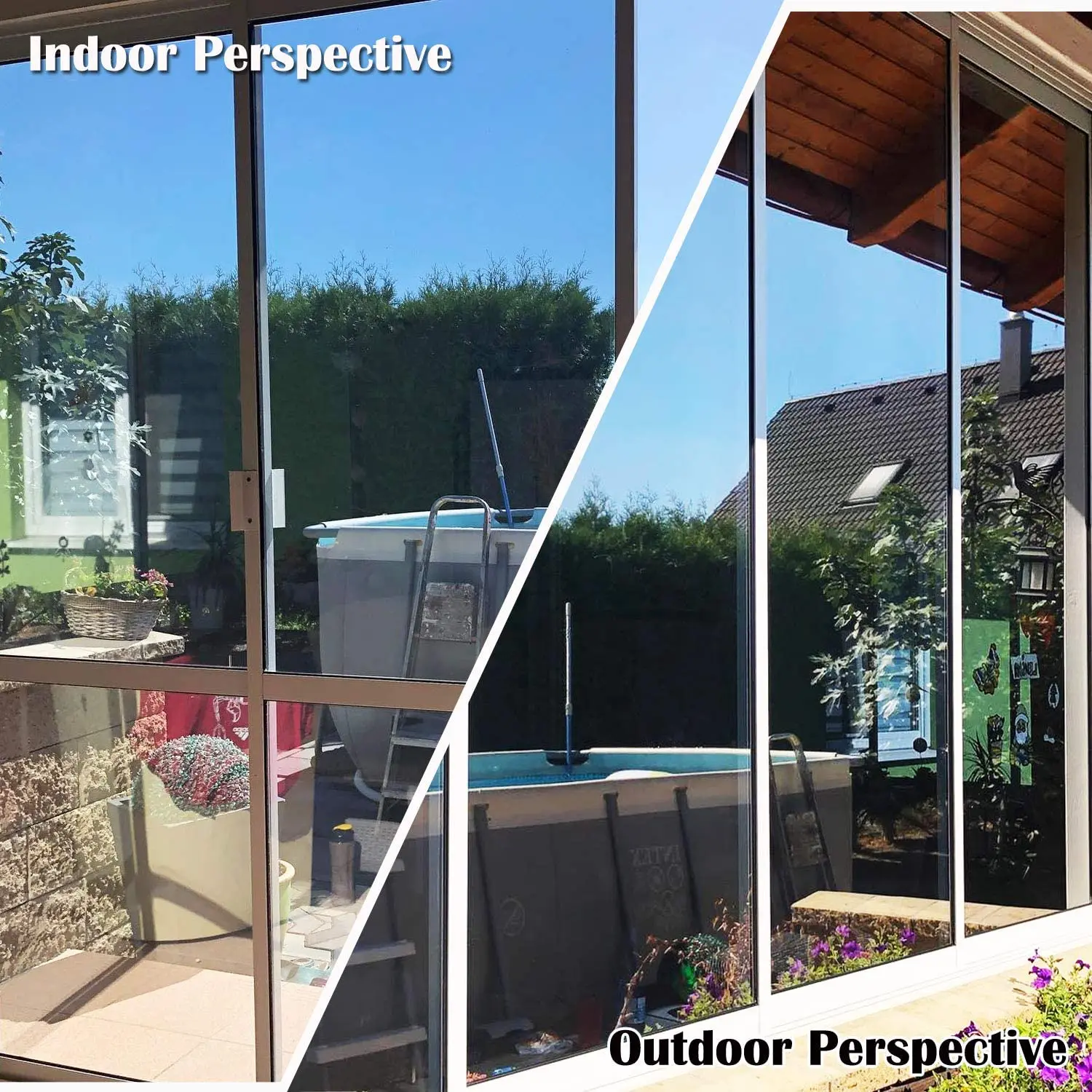 One Way Window Film, Mirror Effect Tint Glass Covering for Home Office,Reflective Heat Control Anti UV Glass Door One Way Window Film, Mirror Effect Tint Glass Covering for Home Office,Reflective Heat Control Anti UV Glass Door