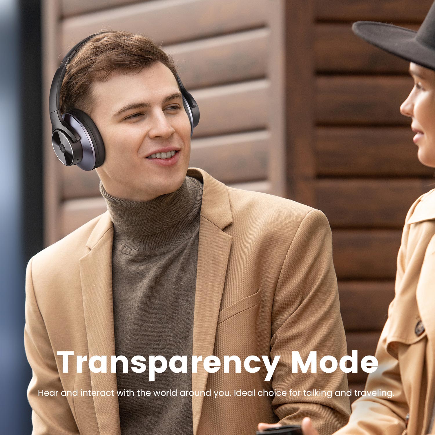 Oneodio A10 Hybrid Active Noise Cancelling Headphones Bluetooth With Hi-Res Audio Over Ear Wireless Headset ANC With