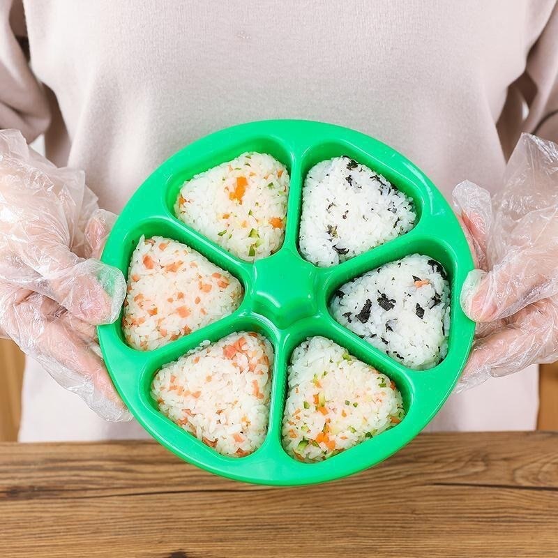 Onigiri Maker 6-Slot Plastic Mold Onigiri Maker 6-Slot Plastic Mold