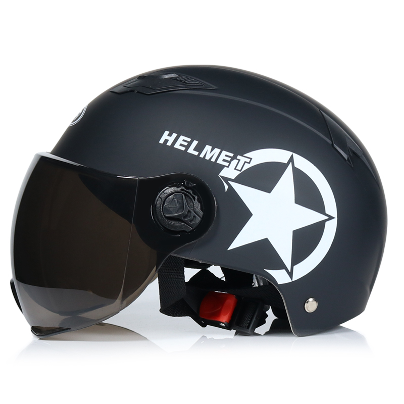 Open Face Helmet with Visor