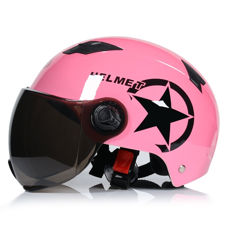 Open Face Helmet with Visor