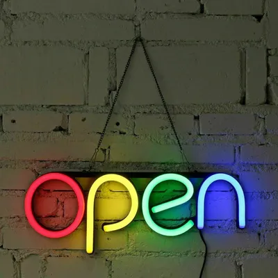 Open Neon Sign Ultra Bright LED Light