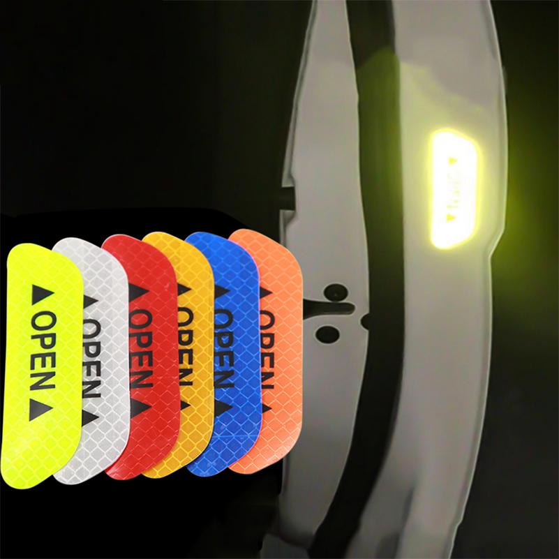 Open Sign Reflective Car Stickers (4Pcs)