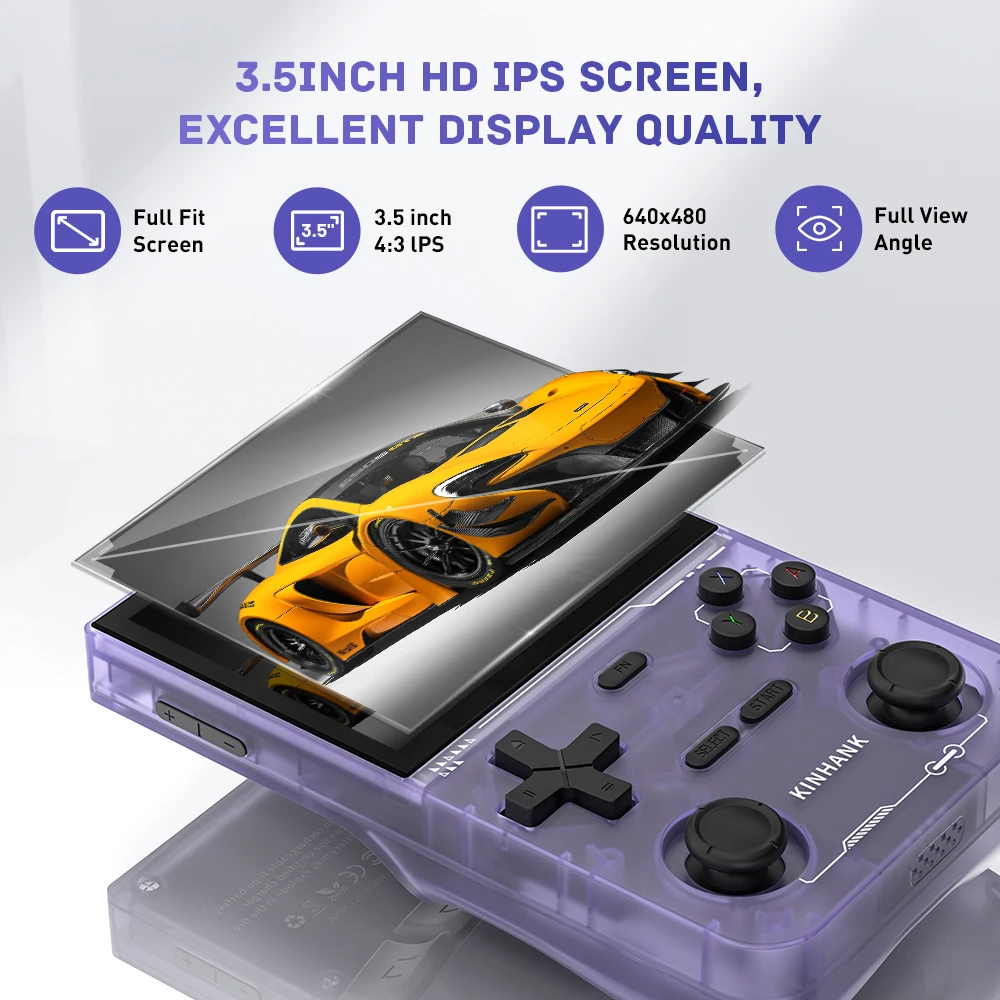 Open Source K36 Retro Handheld Video Game Console 16000 Games Emulator for PS1/PSP/DC/N64/SS 500nit 3.5 Inch IPS Screen