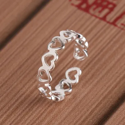 Open Type Resizable Hollow Heart Ring Open Type Resizable Hollow Heart Ring