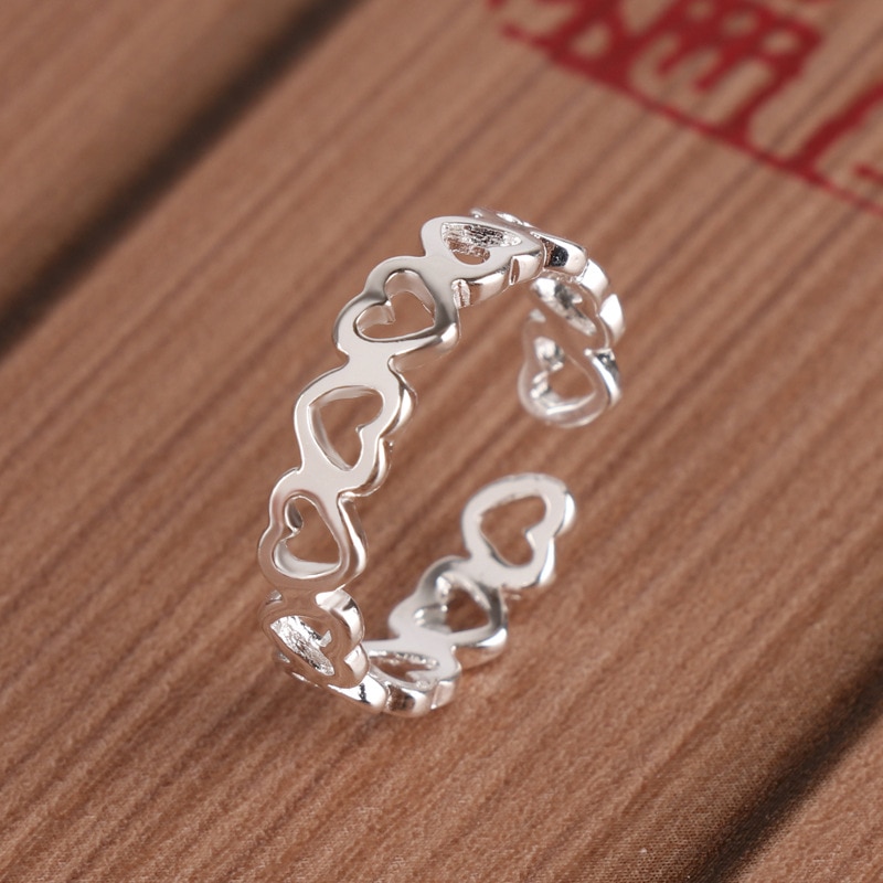 Open Type Resizable Hollow Heart Ring Open Type Resizable Hollow Heart Ring