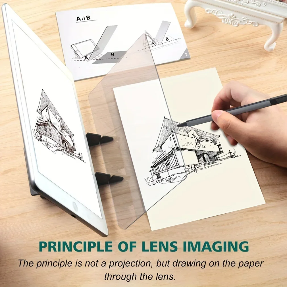 Optical Clear Drawing Board, Portable Optical Tracing Board Image Draw Board Tracing Drawing Projector Optical Painting Optical Clear Drawing Board, Portable Optical Tracing Board Image Draw Board Tracing Drawing Projector Optical Painting