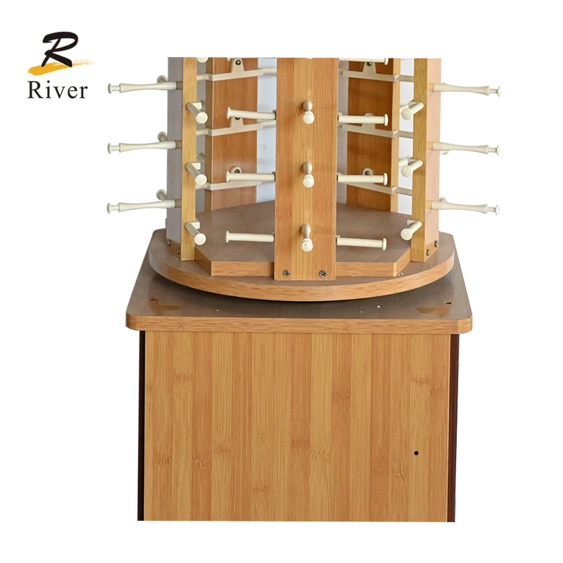 Optical Shop Eyeglass Sunglasses Display Rack Floor Wooden Eyewear Frame Display Stand Sunglasses Display Stand