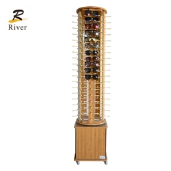 Optical Shop Eyeglass Sunglasses Display Rack Floor Wooden Eyewear Frame Display Stand Sunglasses Display Stand