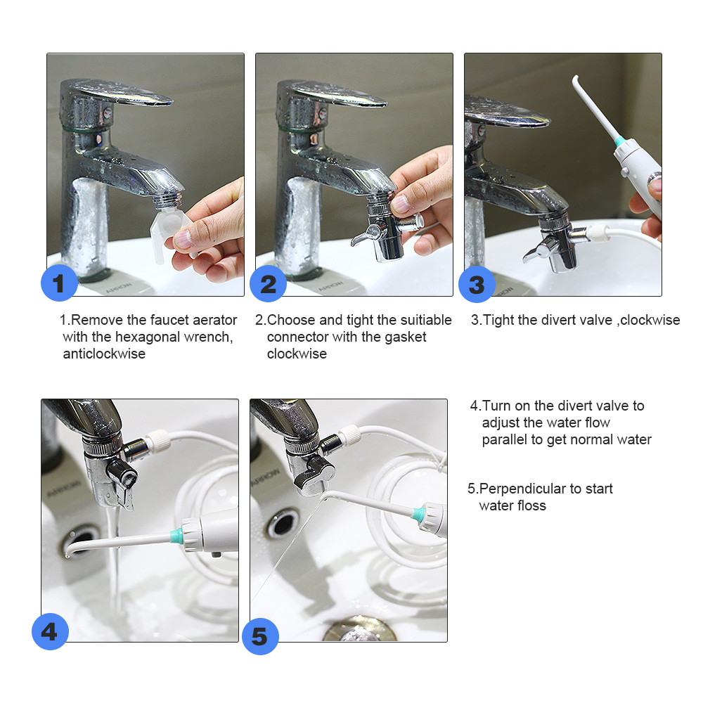 Oral Irrigator Faucet Water Jet Hydrofloss