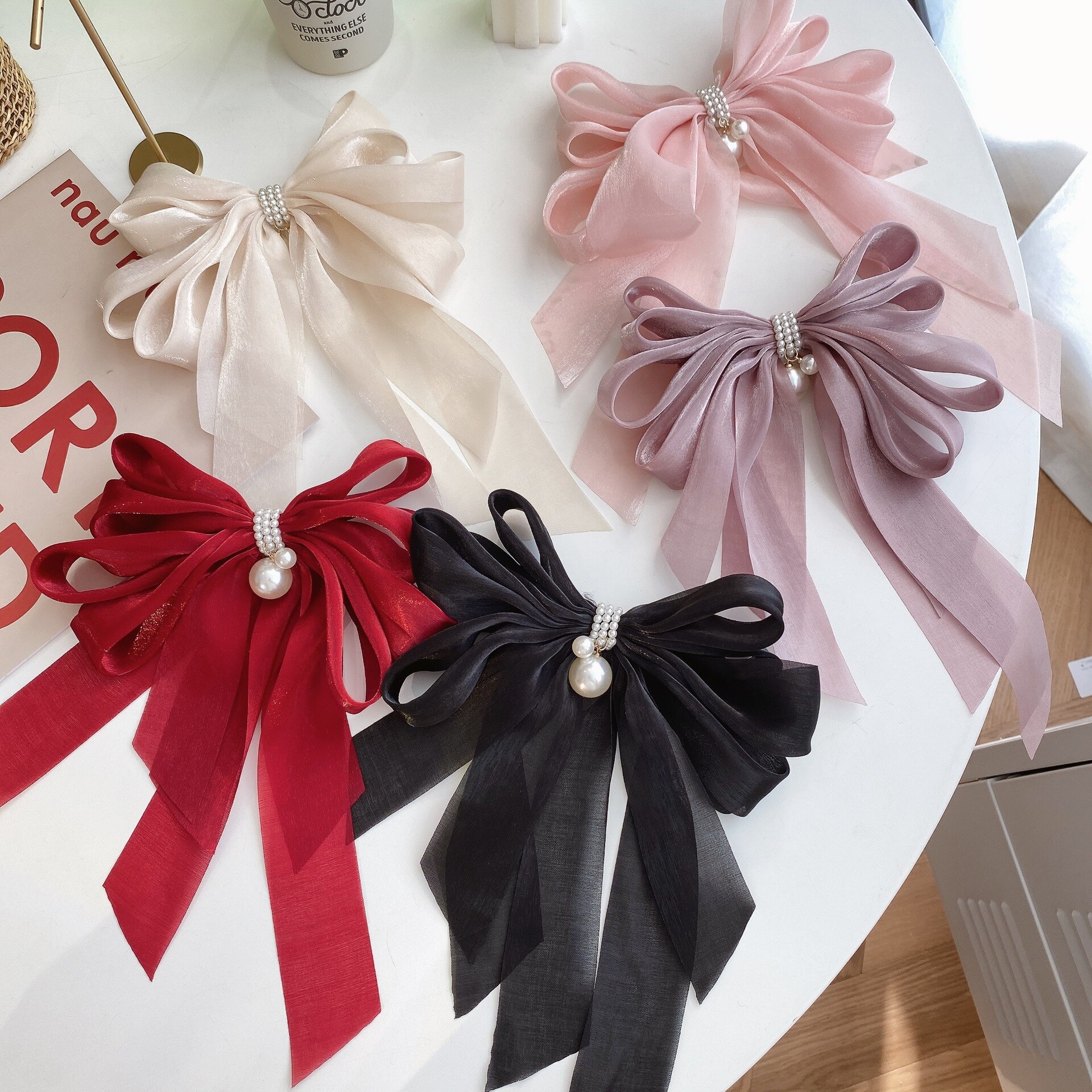 Organza Ribbon Bow Hair Clip Organza Ribbon Bow Hair Clip