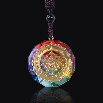 Orgonite Pendant Chakra Necklace Orgonite Pendant Chakra Necklace