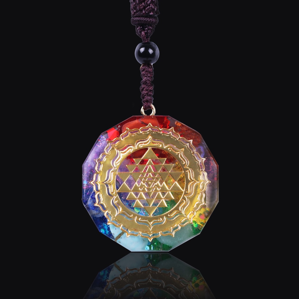 Orgonite Pendant Chakra Necklace Orgonite Pendant Chakra Necklace