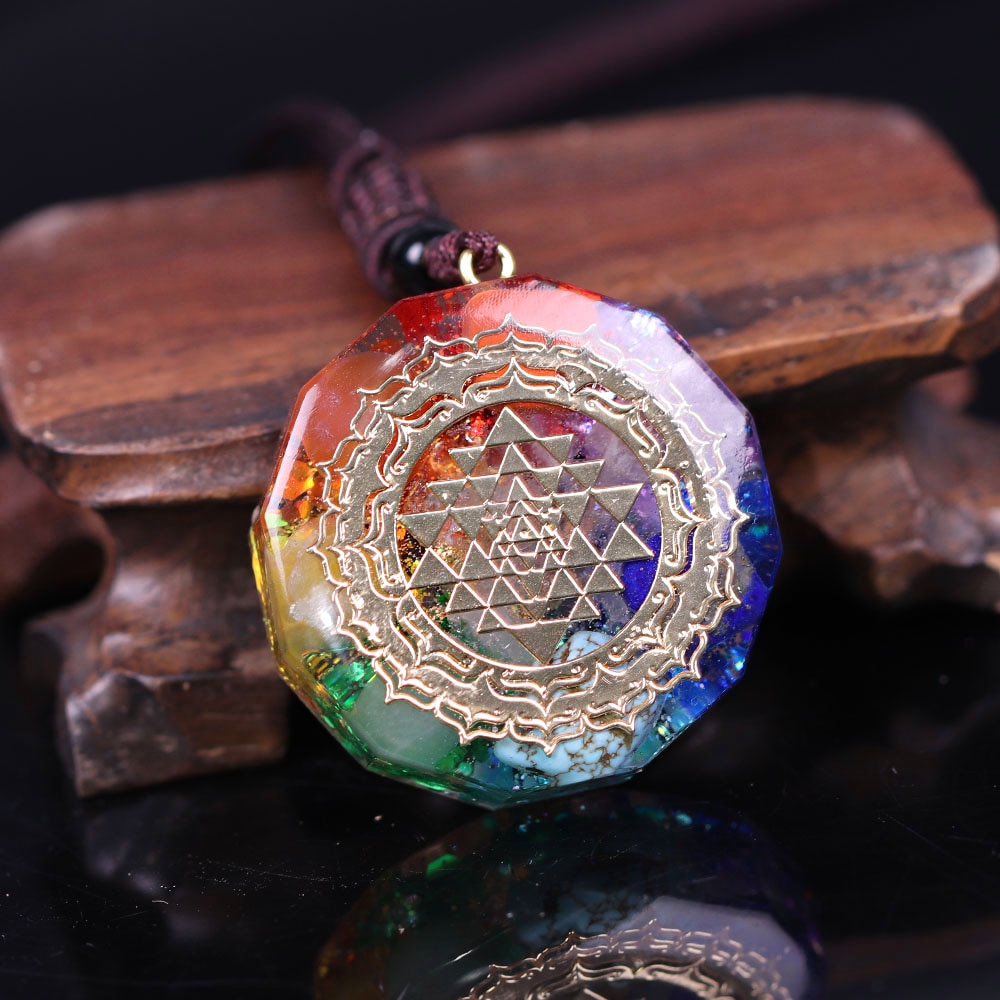 Orgonite Pendant Chakra Necklace Orgonite Pendant Chakra Necklace