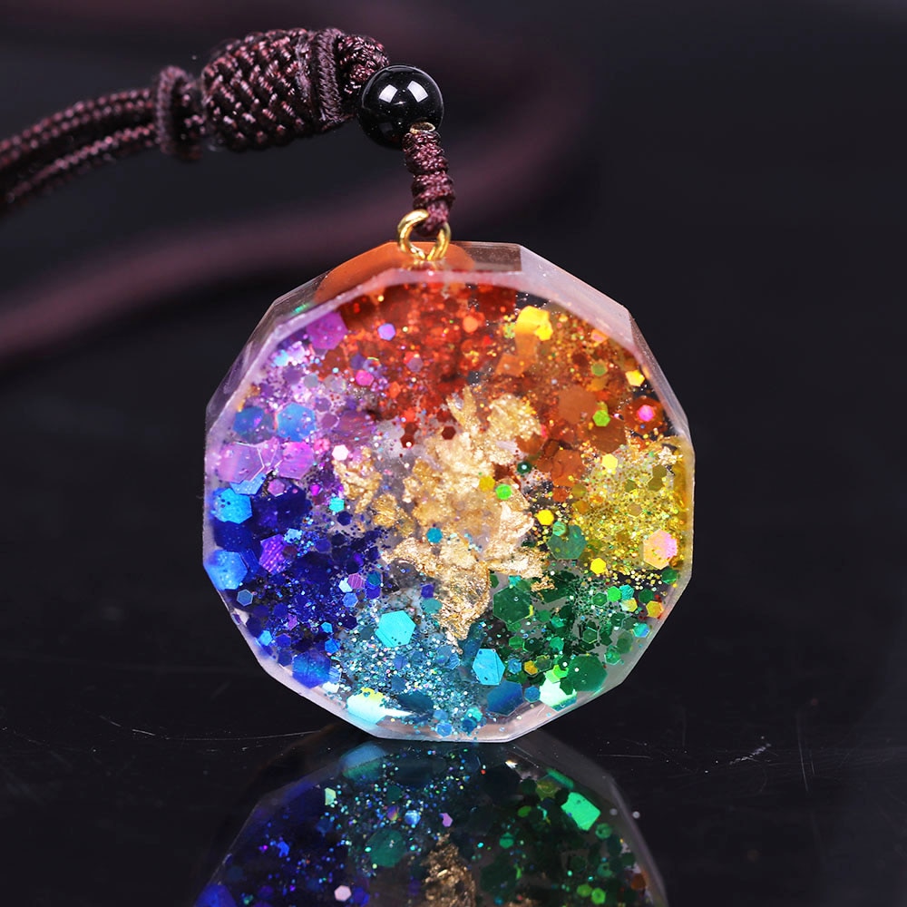 Orgonite Pendant Chakra Necklace Orgonite Pendant Chakra Necklace