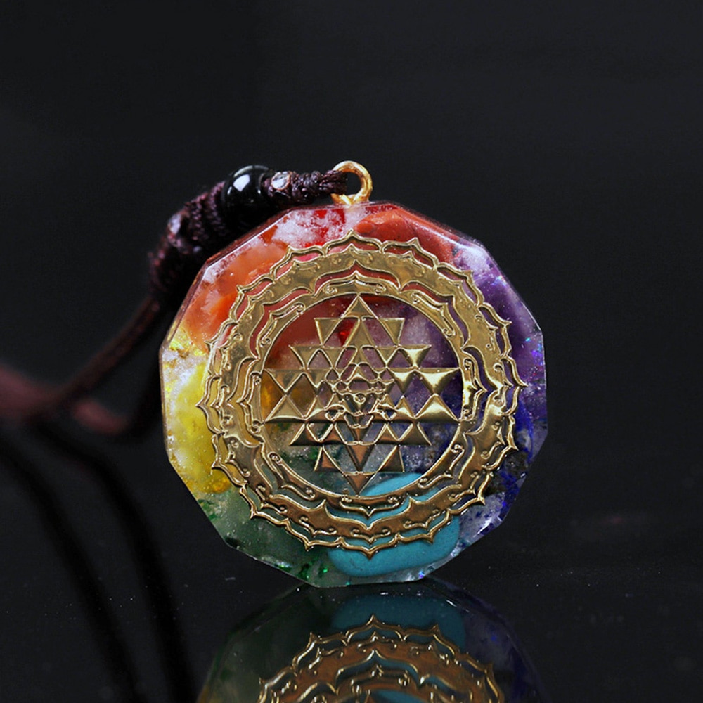 Orgonite Pendant Chakra Necklace Orgonite Pendant Chakra Necklace