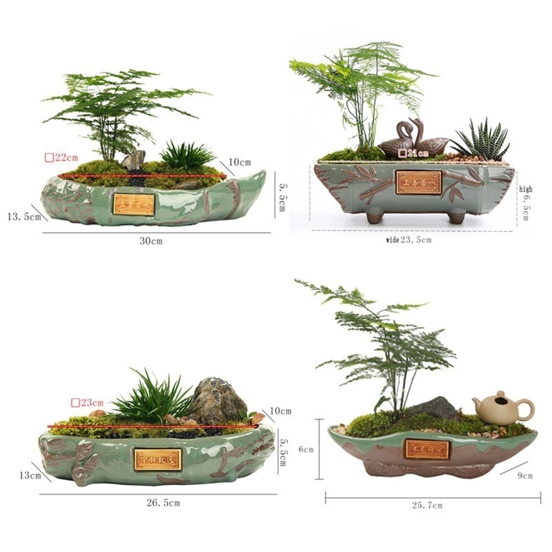 Oriental Style Ceramic Bonsai Pot Oriental Style Ceramic Bonsai Pot