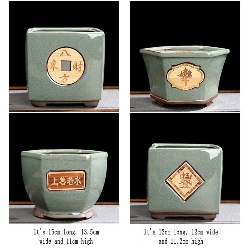 Oriental Style Ceramic Bonsai Pot Oriental Style Ceramic Bonsai Pot