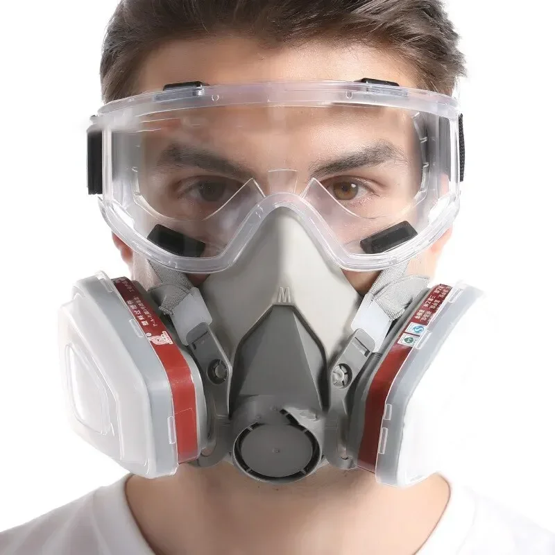 Original 6200 Respirator Reusable Half Face Cover Gas Mask with Cotton Filter Goggles for Painting Spray Polishing Work Original 6200 Respirator Reusable Half Face Cover Gas Mask with Cotton Filter Goggles for Painting Spray Polishing Work