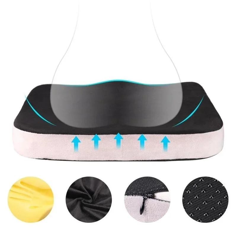 Orthopedic Memory Foam Seat Cushion for Office Chairs and Car Seat