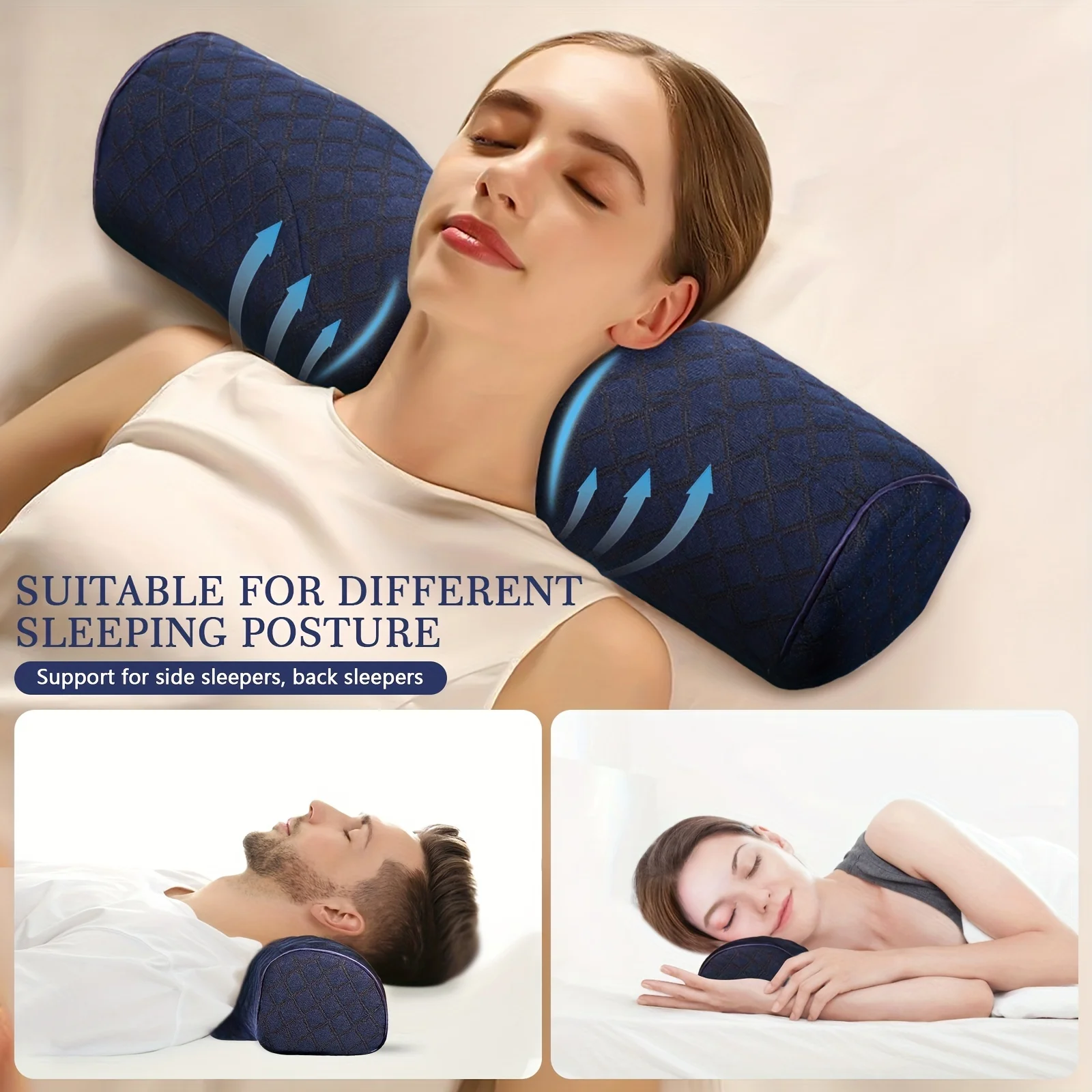 Orthopedic Neck Pillow: Superior Cervical Support Soft Memory Foam, Breathable Washable, Ideal for Every Sleeper