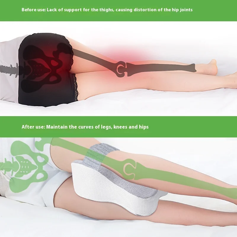 Orthopedic Slow Rebound Memory Cotton Clamp Leg Pillow Maternity Foot Pillow Strap Adjustable Side Sleeping Knee Leg