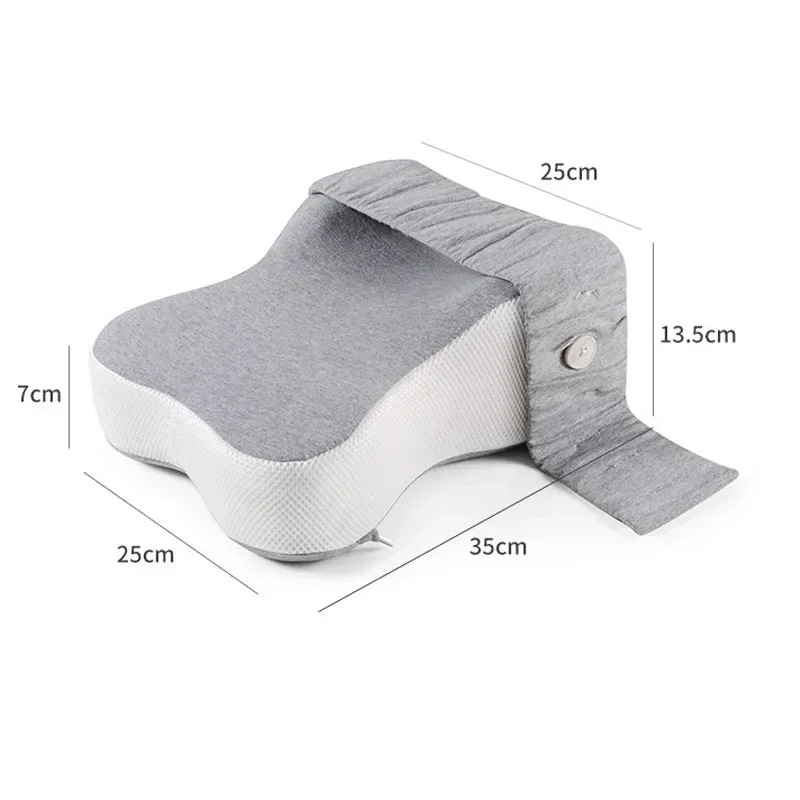 Orthopedic Slow Rebound Memory Cotton Clamp Leg Pillow Maternity Foot Pillow Strap Adjustable Side Sleeping Knee Leg