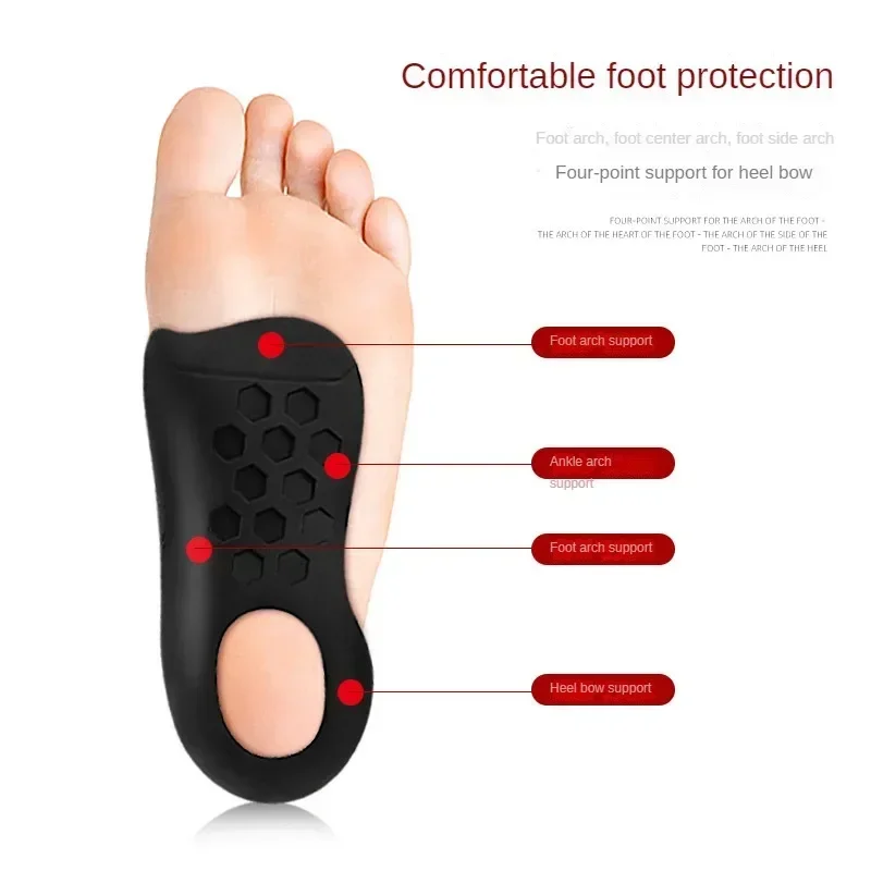Orthotic for Flat Foot O-Shaped Legs Correction Arch Support Plantar Fasciitis Orthopedic Insoles Men/Women Foot Care