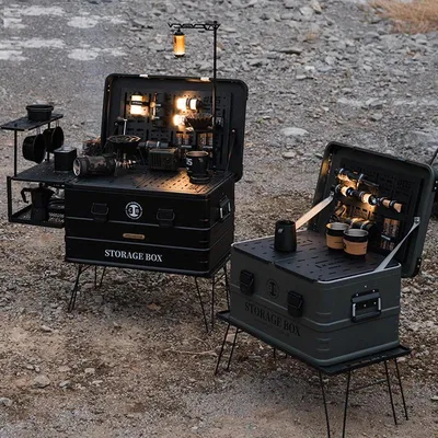 Outdoor 05 Series Aluminium Coffee Case Set Camping IGT Aluminium Case Lightweight Modular Combination Accessories