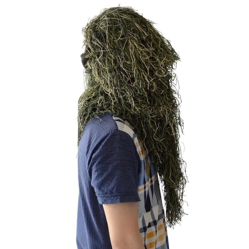 Outdoor Adult Hunting Ghillie Hood Camouflage Head Cover for Ghillie Suit Mosquito Net Hood Bird Watching Photography Outdoor Adult Hunting Ghillie Hood Camouflage Head Cover for Ghillie Suit Mosquito Net Hood Bird Watching Photography