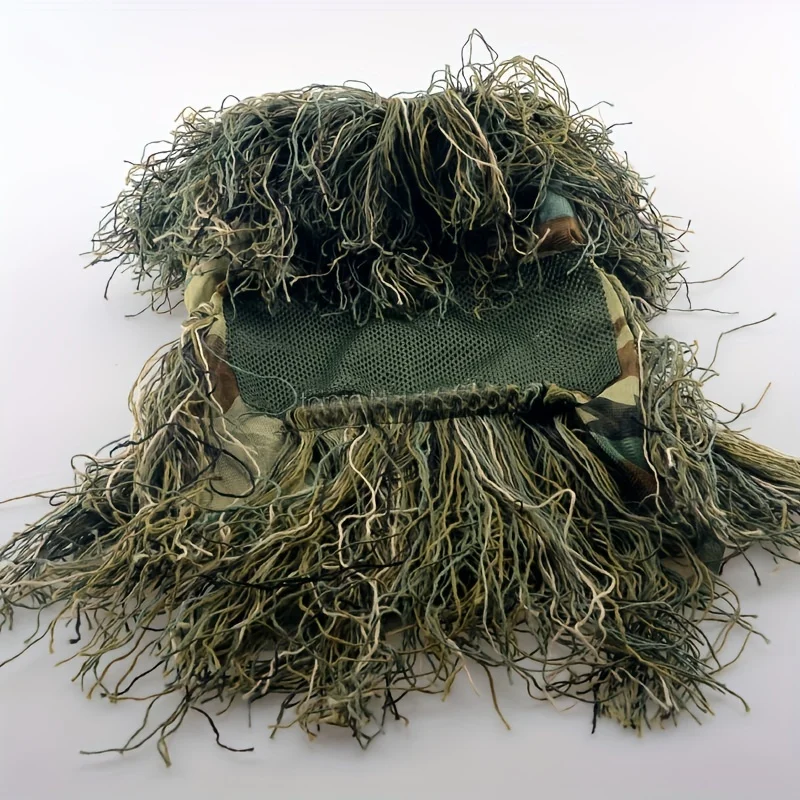 Outdoor Adult Hunting Ghillie Hood Camouflage Head Cover for Ghillie Suit Mosquito Net Hood Bird Watching Photography Outdoor Adult Hunting Ghillie Hood Camouflage Head Cover for Ghillie Suit Mosquito Net Hood Bird Watching Photography