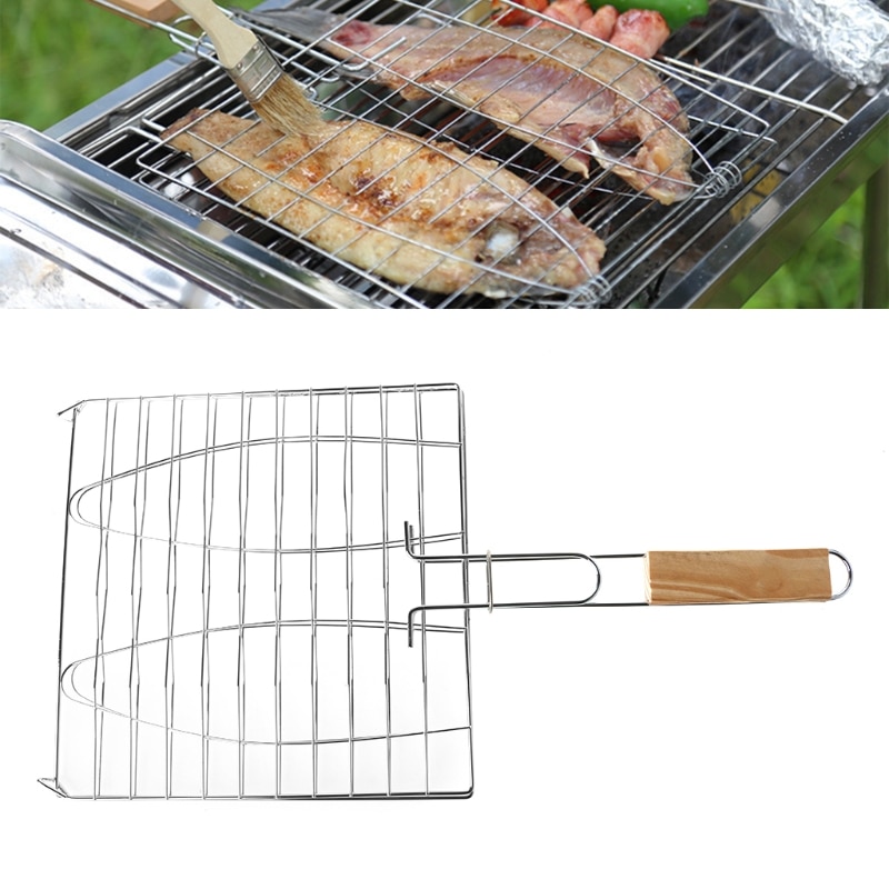 Outdoor BBQ Grill Net with Handle