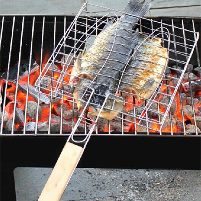 Outdoor BBQ Grill Net with Handle