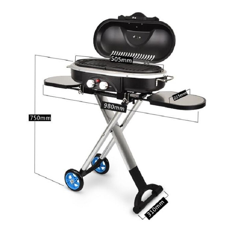 Outdoor BBQ Trolley Gas Grill
