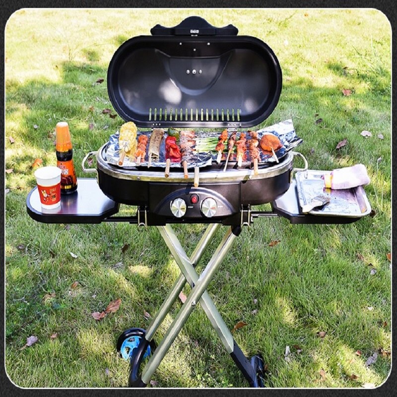Outdoor BBQ Trolley Gas Grill