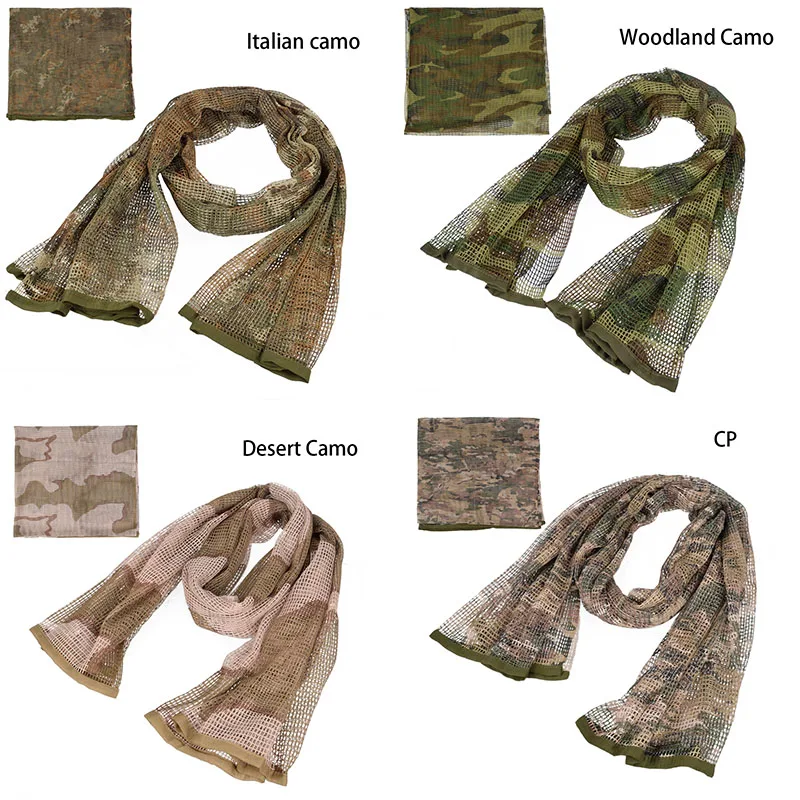 Outdoor Camouflage Netting Scarf Sniper Veil Camo Mesh Face Scarf Veil Shemagh Head Wrap for Camping Hiking Supplies Outdoor Camouflage Netting Scarf Sniper Veil Camo Mesh Face Scarf Veil Shemagh Head Wrap for Camping Hiking Supplies