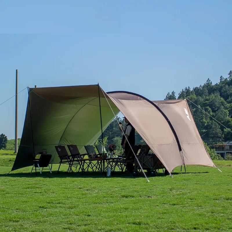 Outdoor Camping Folding Portable Tunnel Large Canopy Coated with Silver Sunblock Shade Camping Rain and Wind Outdoor Camping Folding Portable Tunnel Large Canopy Coated with Silver Sunblock Shade Camping Rain and Wind