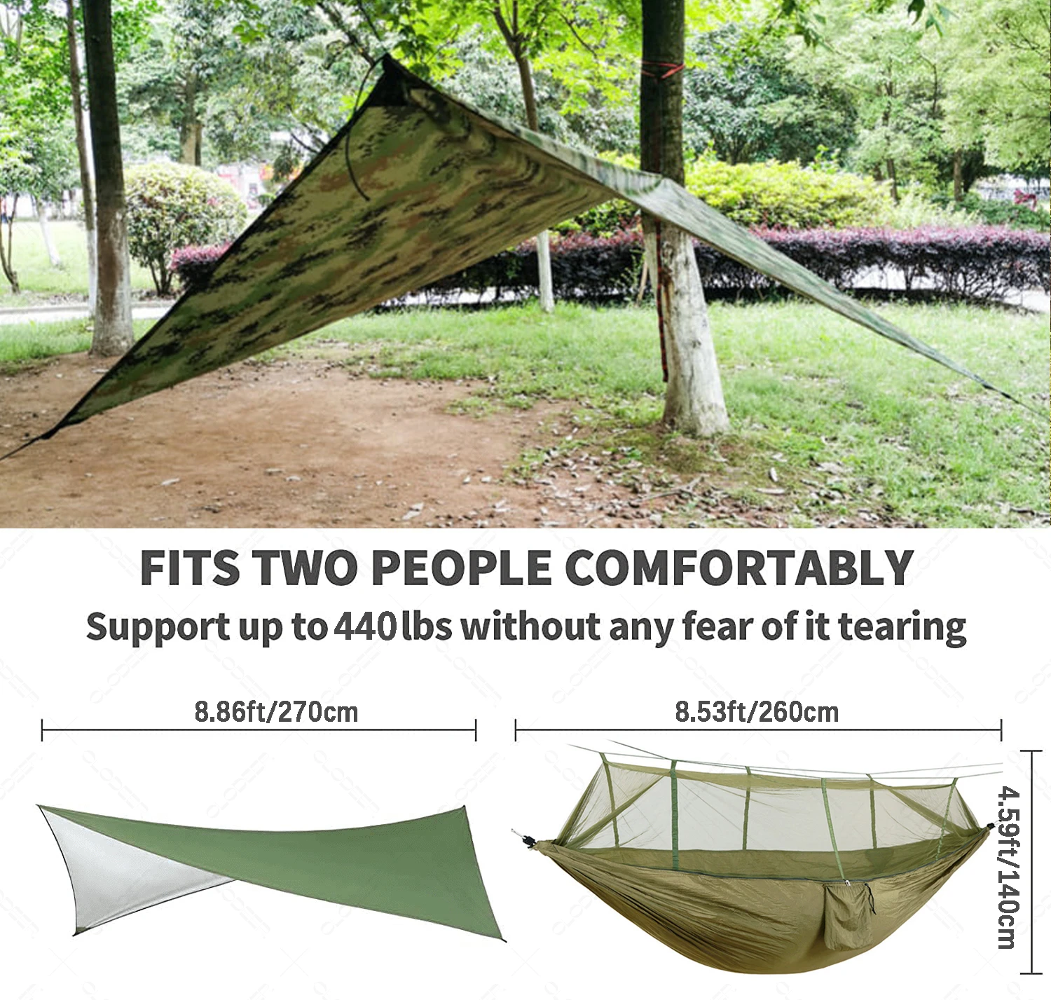 Outdoor Camping Hammock With Mosquito Net And Rain Tent Equipment Supplies Shelters Camp Bed Survival Portable Hammock Outdoor Camping Hammock With Mosquito Net And Rain Tent Equipment Supplies Shelters Camp Bed Survival Portable Hammock