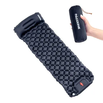 Outdoor Camping Inflatable Mattress Sleeping Pad With Pillows Ultralight Air Mat Built In Inflator Pump Hiking Outdoor Camping Inflatable Mattress Sleeping Pad With Pillows Ultralight Air Mat Built In Inflator Pump Hiking