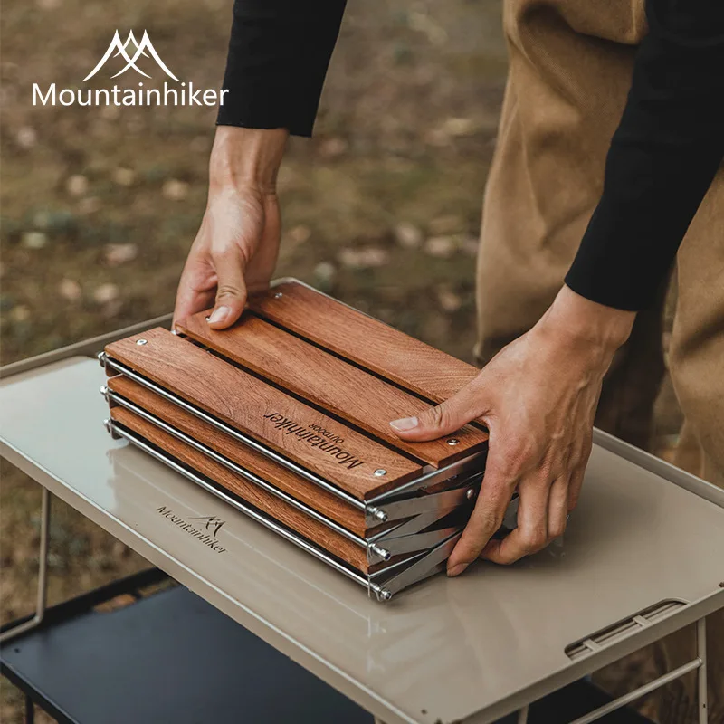 Outdoor Camping Rack Portable Three-tier Rack Easy To Carry Foldable Picnic Camping Barbecue Folding Table