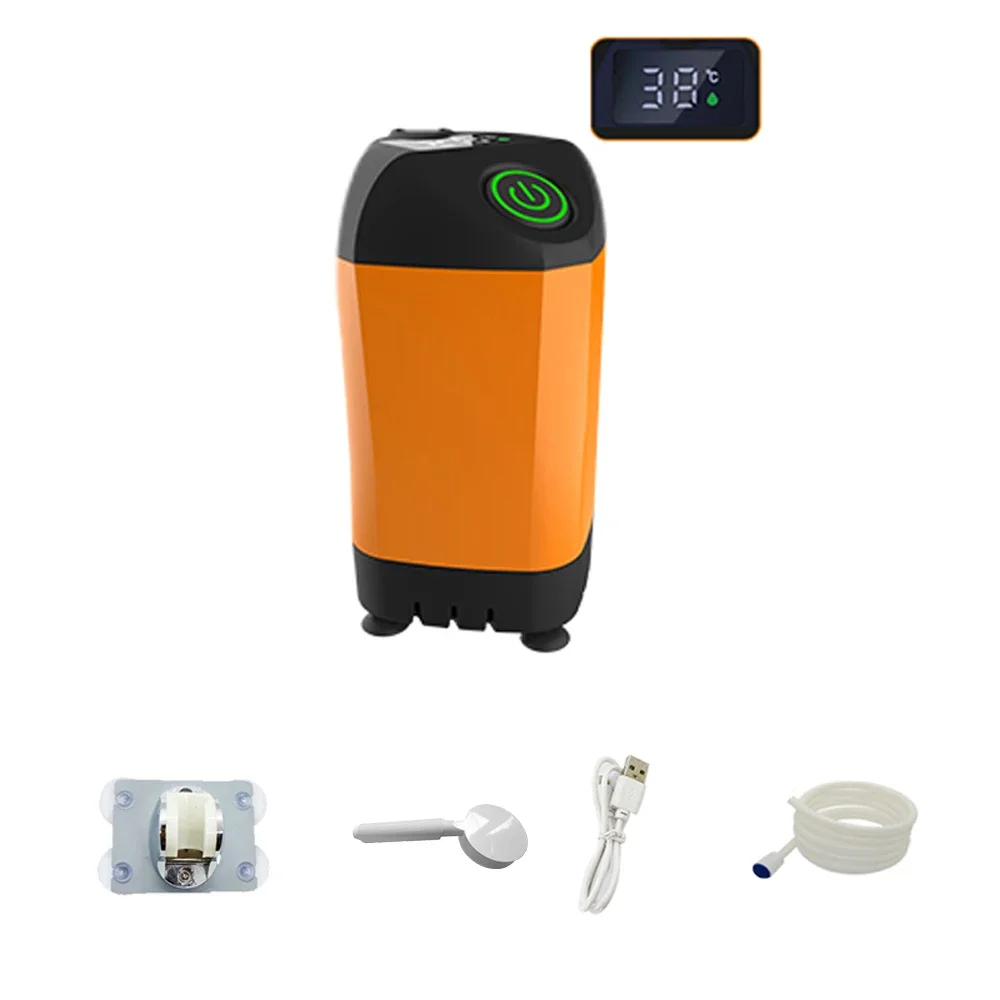 Outdoor Camping Shower IPX7 Waterproof with Digital Display Portable Electric Shower Pump for Hiking Travel Beach Pet