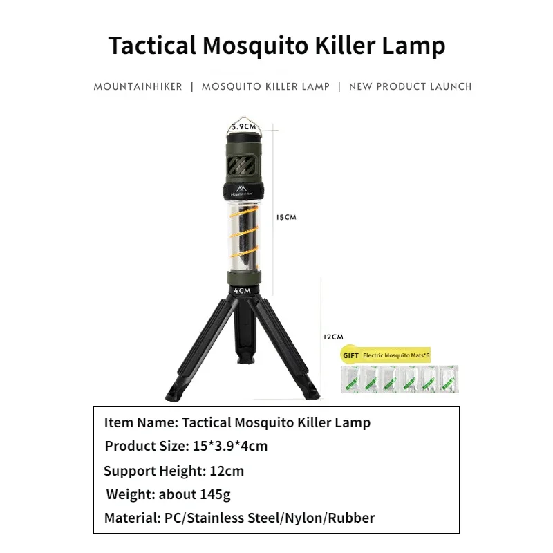Outdoor Camping Tactical Mosquito Lamp Killer Portable LED Flashlight Magnet USB Charging High Power Mosquito Lamp Outdoor Camping Tactical Mosquito Lamp Killer Portable LED Flashlight Magnet USB Charging High Power Mosquito Lamp