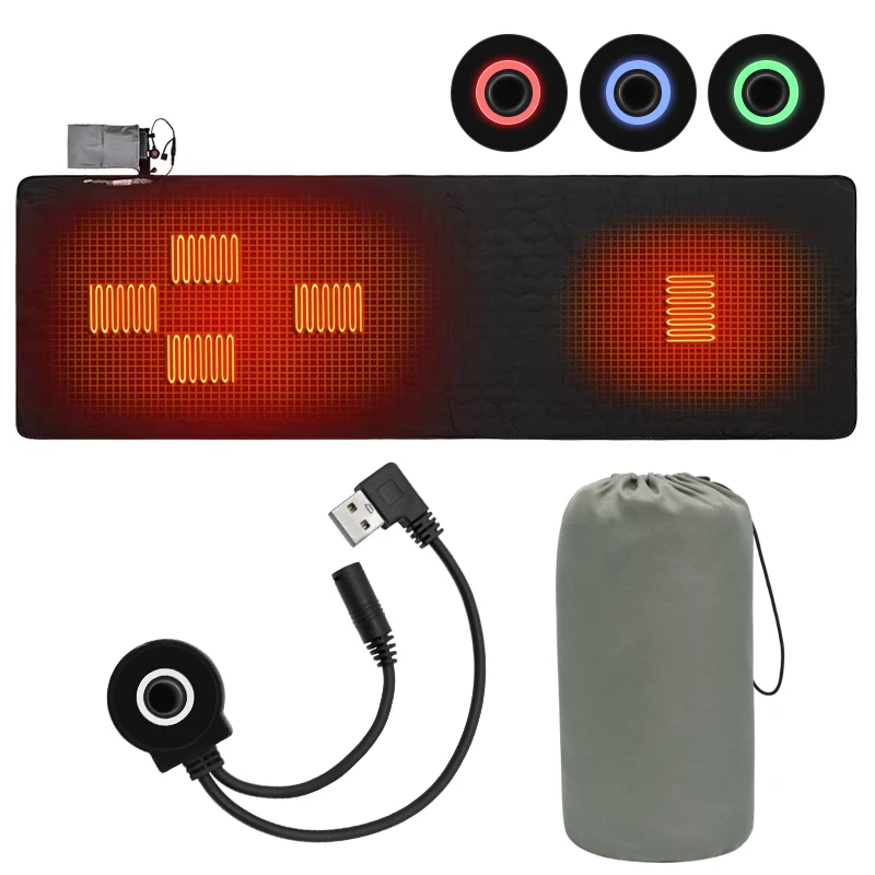 Outdoor Camping USB Heating Sleeping Mat Outdoor Electric Heating Pads Sleeping Bag Mattress For Hiking Travel
