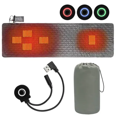 Outdoor Camping USB Heating Sleeping Mat Outdoor Electric Heating Pads Sleeping Bag Mattress For Hiking Travel