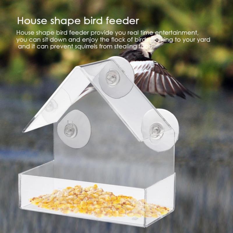 Outdoor Clear Window Bird Feeder