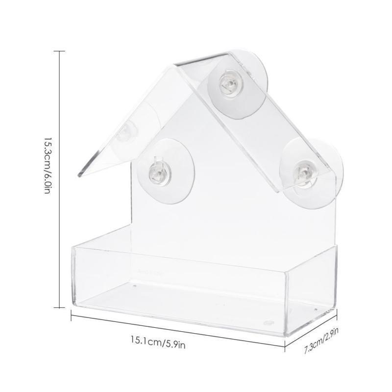 Outdoor Clear Window Bird Feeder