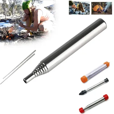 Outdoor Cooking Blow Fire Tube Stainless Steel Adjustable Torch Pocket Bellow Camping Blowing Fire Stick Survival Tools Outdoor Cooking Blow Fire Tube Stainless Steel Adjustable Torch Pocket Bellow Camping Blowing Fire Stick Survival Tools